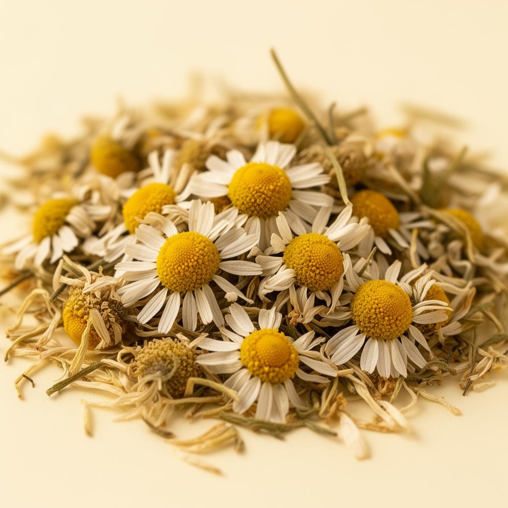 Premium Egyptian chamomile flowers in golden light